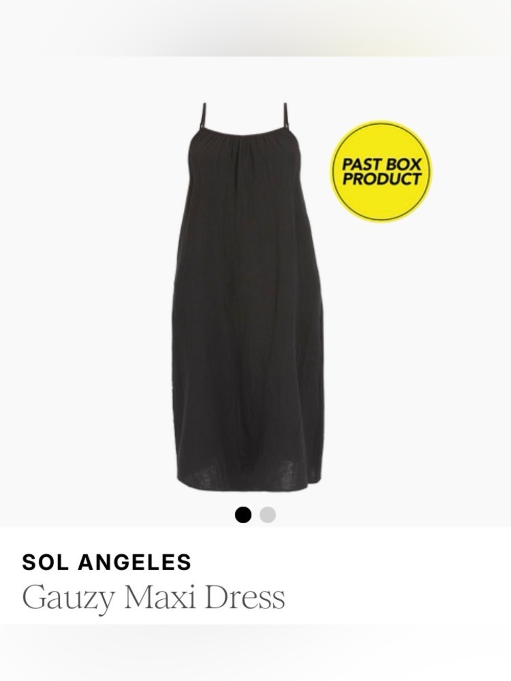 Sol Angeles Black Gauzy Maxi Dress Plus Size in Black NEW! RV$128 Anthropologie - Picture 6 of 15